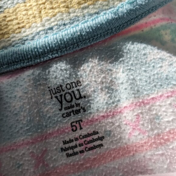 Cozy Kids Pajamas Set - Pink, Blue, and Pink Stripes - Picture 4 of 14